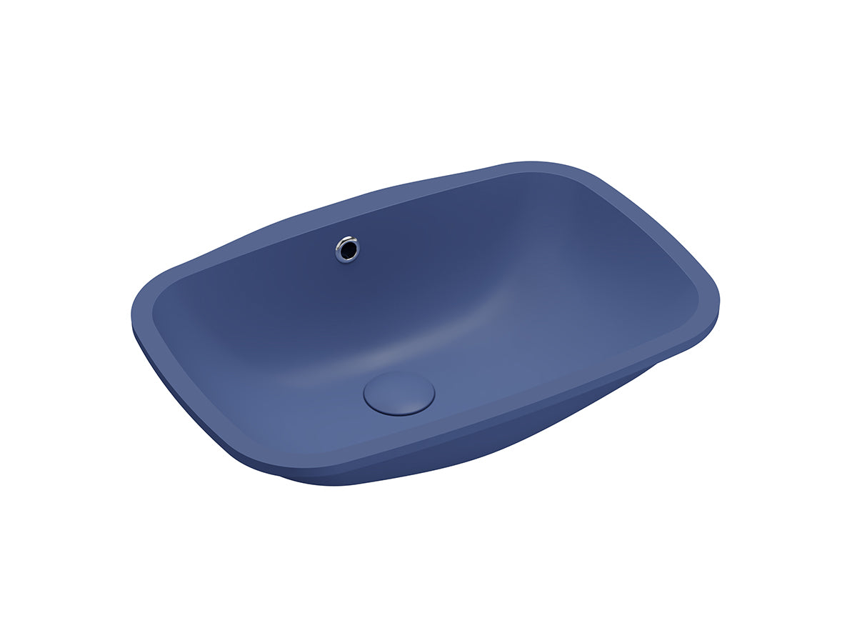 Lucco Nuvo Tezgah Alti lavabo 55 cm, Mat Petrol Mavi