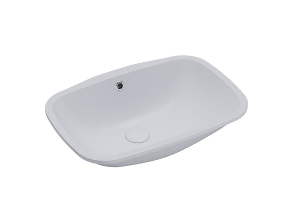 Lucco Nuvo Tezgah Alti lavabo 55 cm, Mat Gumus Gri