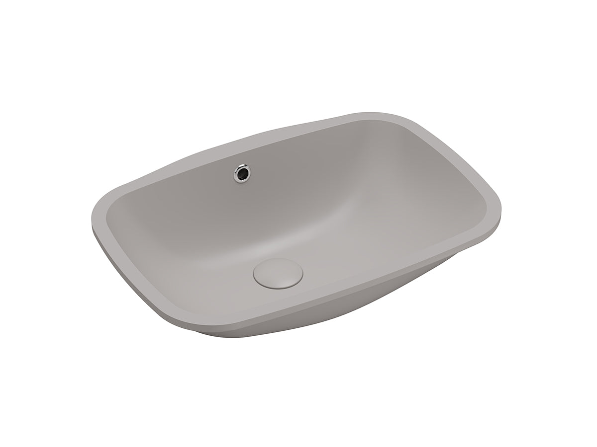 Lucco Nuvo Tezgah Alti lavabo 55 cm, Mat Latte
