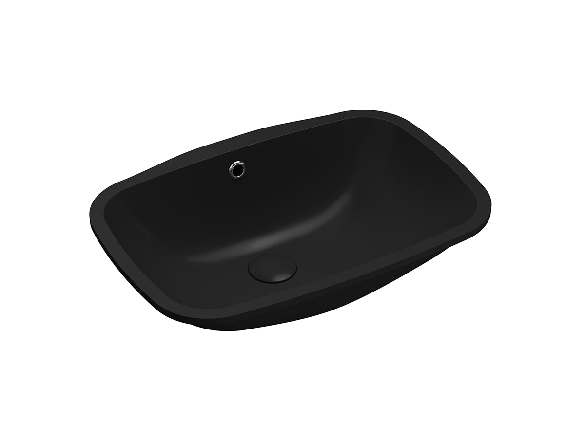 Lucco Nuvo Tezgah Alti lavabo 55 cm, Mat Siyah