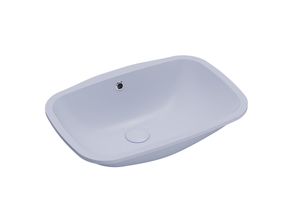 Lucco Nuvo Tezgah Alti lavabo 55 cm, Mat Buz Mavi