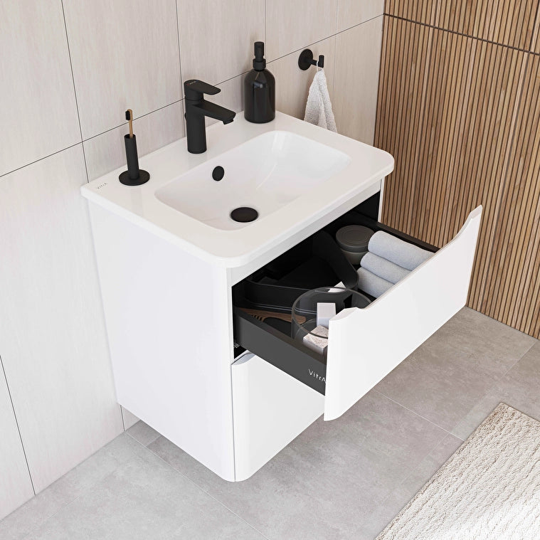 VitrA S20 Round Etajerli Lavabo, Yuvarlak, 60x46 cm