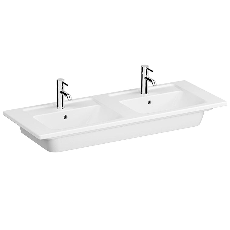 VitrA Integra Etajerli Çift Gözlü Lavabo, 120x47 cm