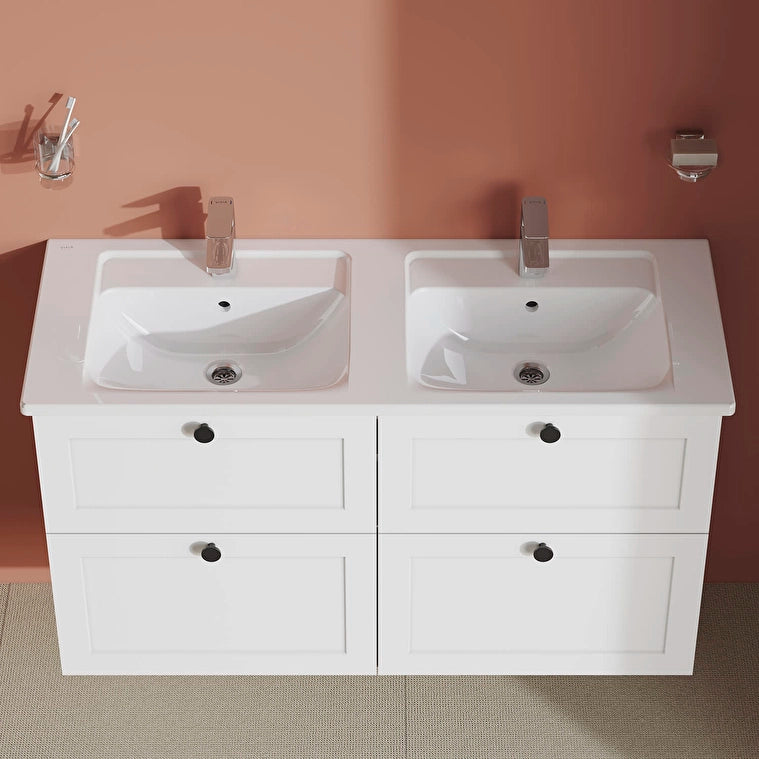VitrA Integra Etajerli Çift Gözlü Lavabo, 120x47 cm