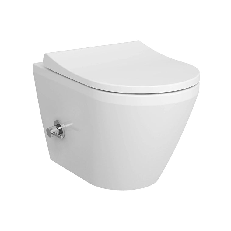 VitrA Integra Round Asma Klozet Rim-ex, 55 cm, Beyaz Termostatik Entegre Musluklu