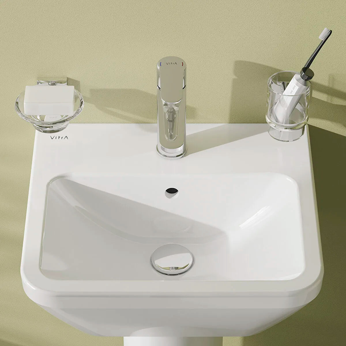 VitrA Integra Lavabo, Dikdörtgen, Kompakt, 45x40 cm