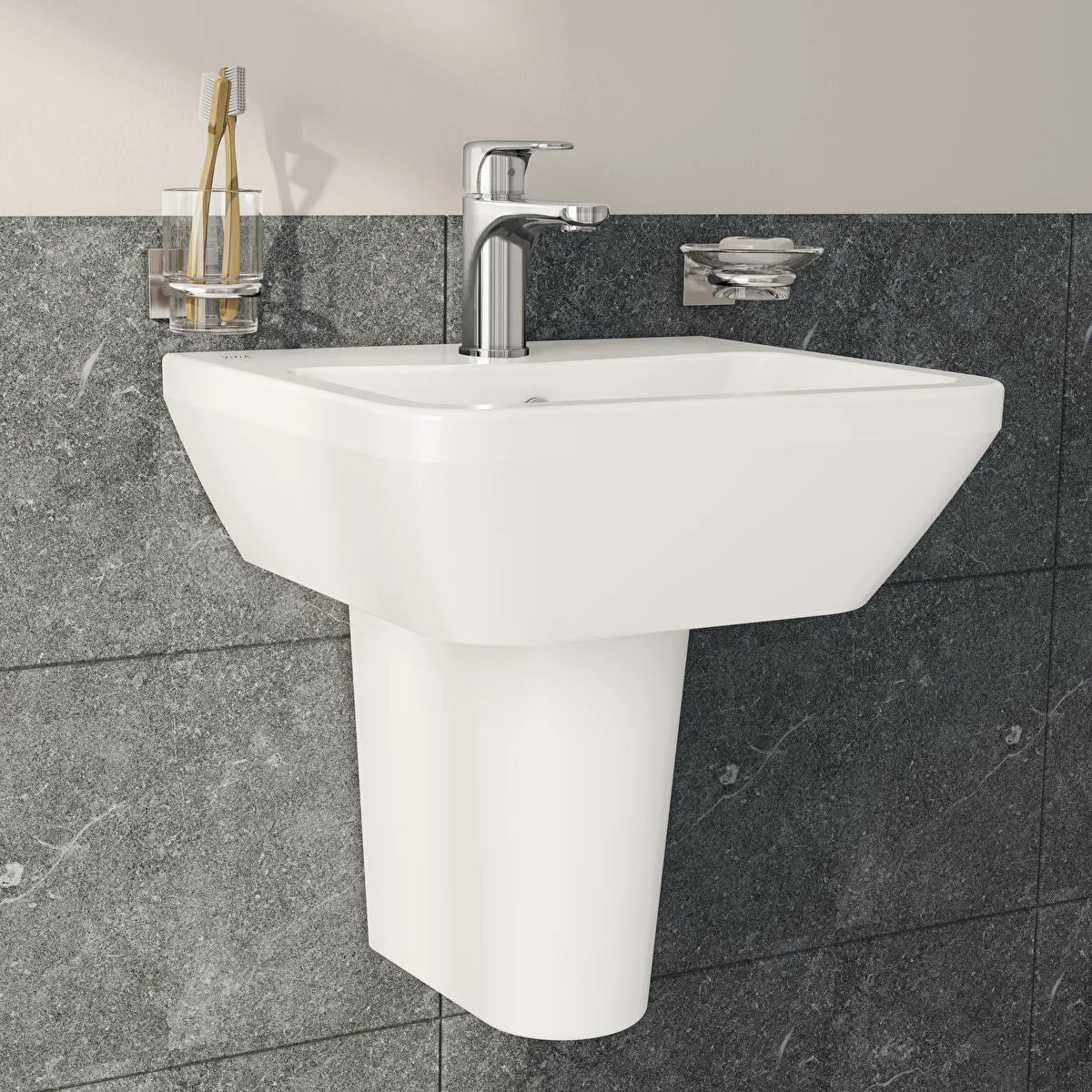 VitrA Integra Lavabo, Dikdörtgen, Kompakt, 45x40 cm