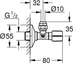 Grohe Ara Musluk (1/2 giriş, 3/8 çıkışlı)