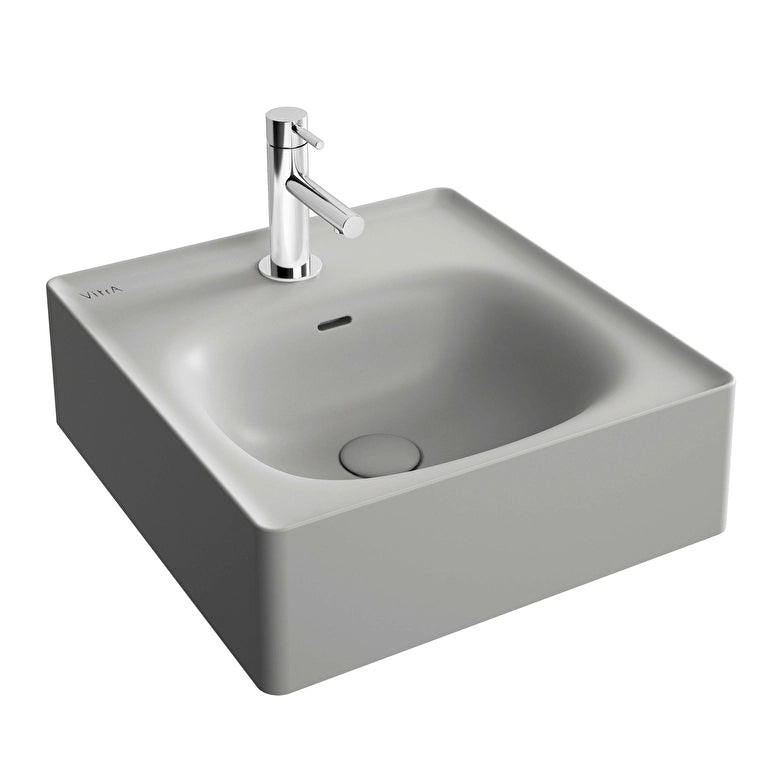 VitrA Equal Çanak Lavabo 43x45 cm, Mat Taş Gri