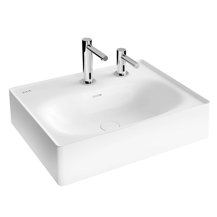 VitrA Equal Lavabo, 60 cm, (Entegre Temassız Sıvı Sabunluk Deliklidir)