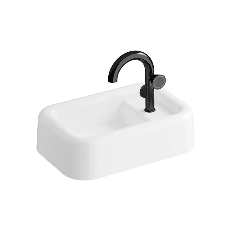 VitrA Liquid Lavabo Bataryası Sağdan Kullanım, Parlak Siyah