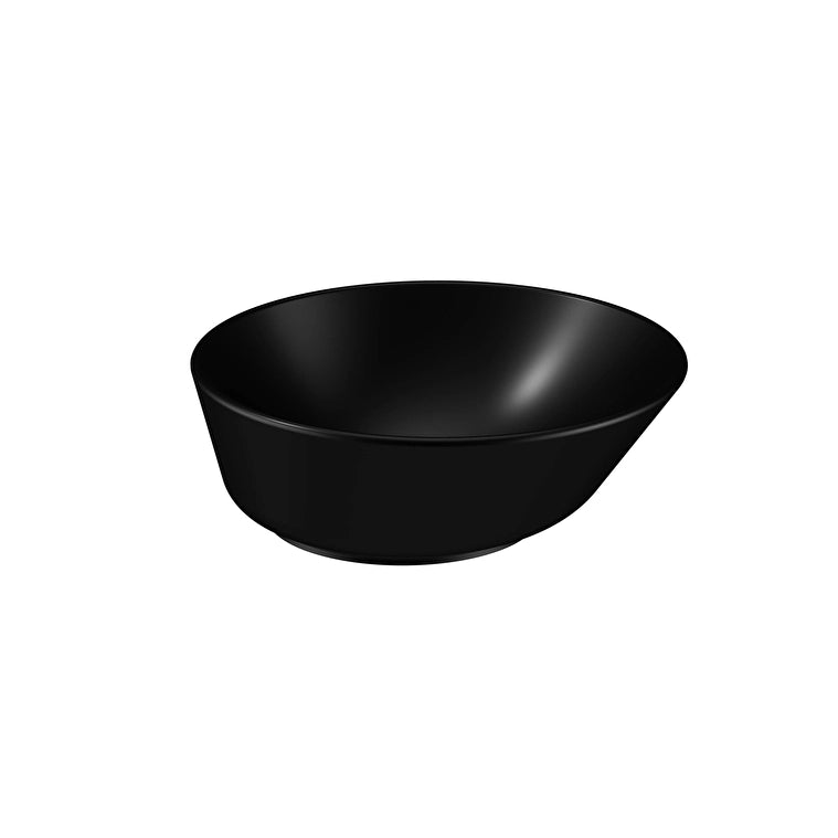 VitrA Geo Çanak Lavabo, Yuvarlak, Kompakt, 38x38 cm, Mat Siyah
