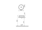 VitrA Archiplan Çanak Lavabo, Yuvarlak, 40x40 cm, Mat Taş Gri