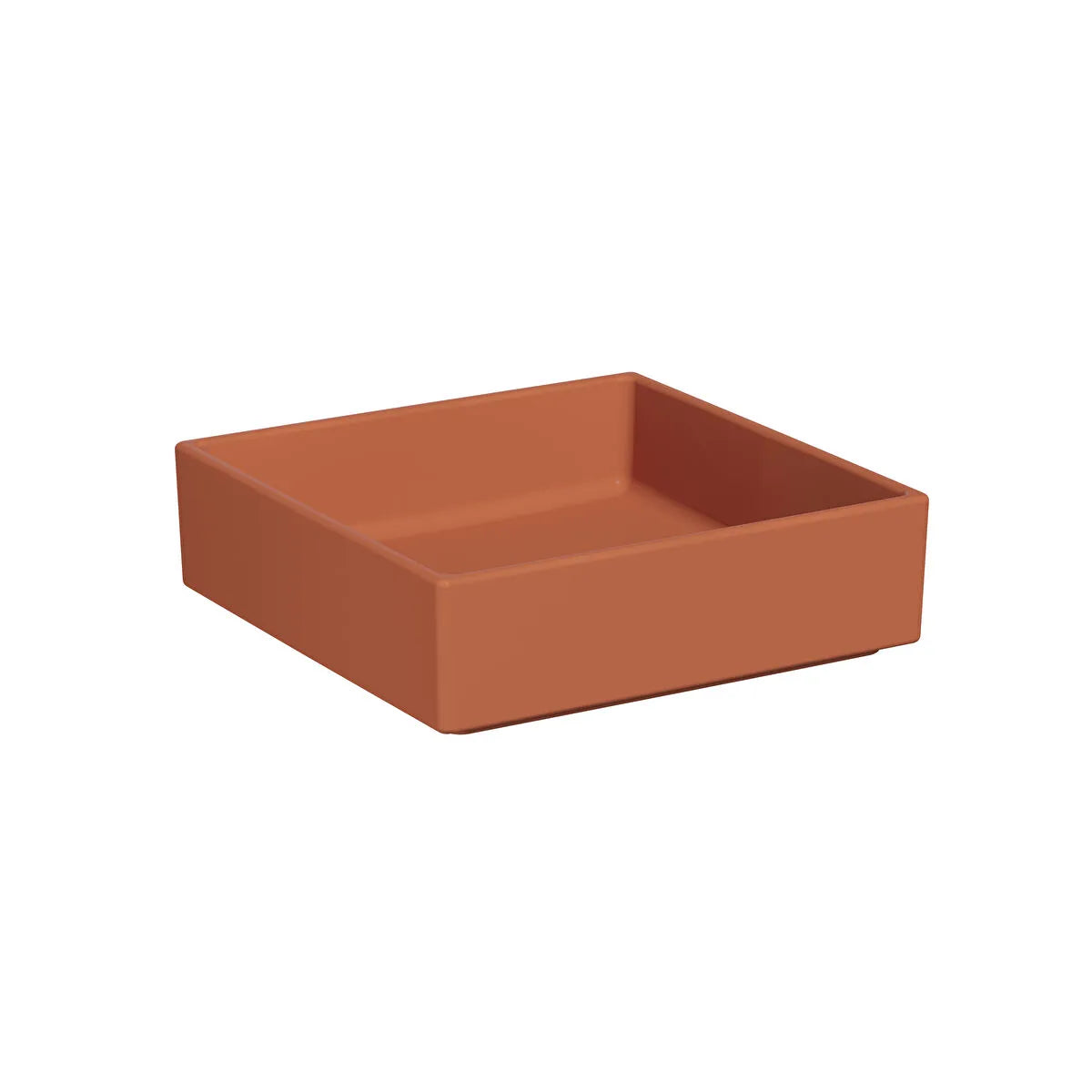 VitrA Archiplan Çanak Lavabo, Kare, 40x40 cm, Mat Terra Rosa