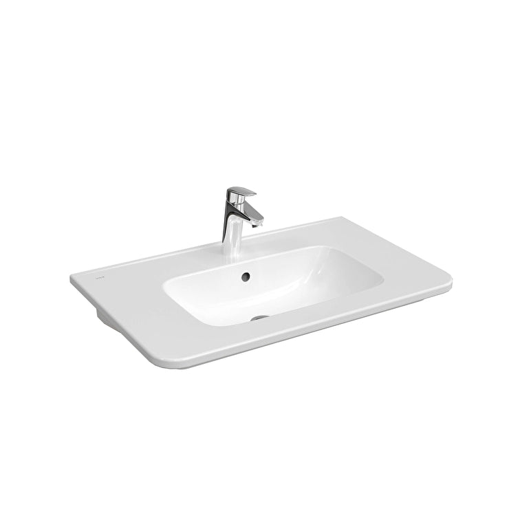 VitrA S20 Round Etajerli Lavabo, Yuvarlak, 80x46 cm
