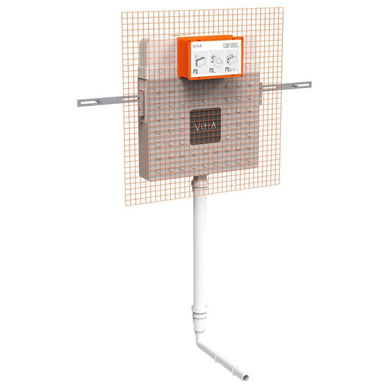 Vitra Gömme Rezervuar, İnce Çift Kademeli, Hela taşları İçin Set, 3/6 Litre