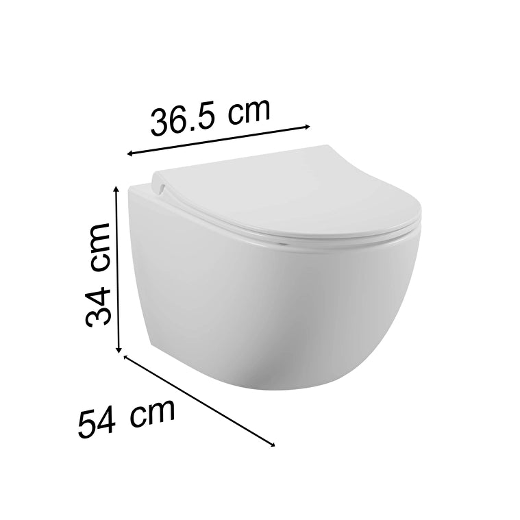 VitrA Sento Asma Klozet, Rim-ex, Gizli Montajlı, 54 cm