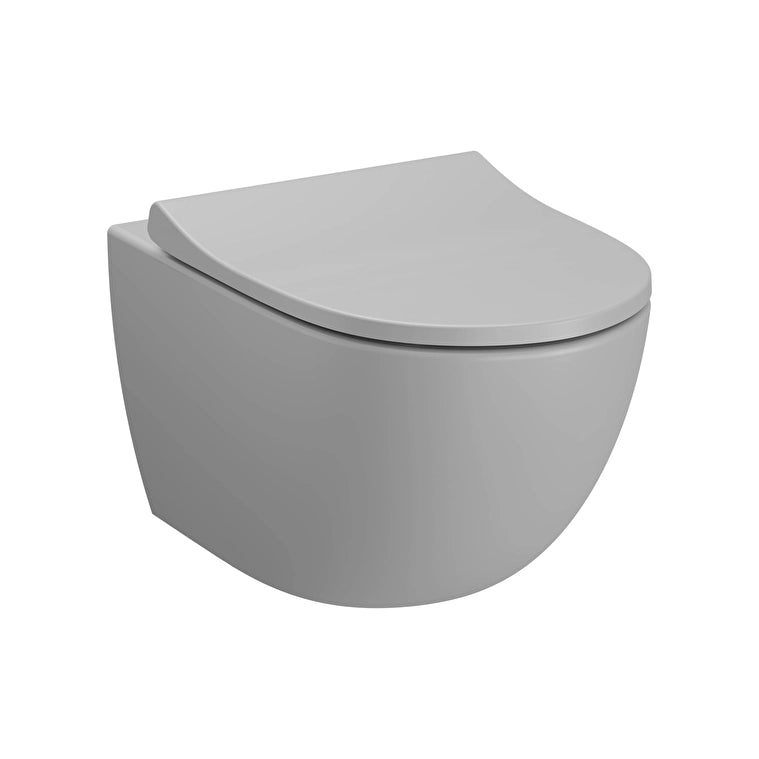VitrA Sento Asma Klozet, Rim-ex, Gizli Montajlı, 54 cm, Mat Taş Gri