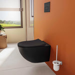 VitrA Sento Asma Klozet, Rim-ex, Gizli Montajlı, 54 cm, Mat Siyah