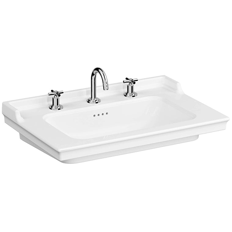 VitrA Valarte Üç Delikli Etajerli Lavabo, 80x53 cm