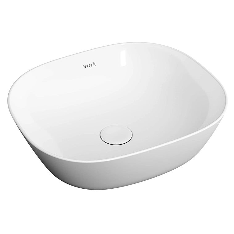 VitrA Plural Kare Alçak Çanak Lavabo, 45 cm, Mat Beyaz