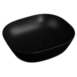 VitrA Plural Kare Alçak Çanak Lavabo, 45 cm, Mat Siyah