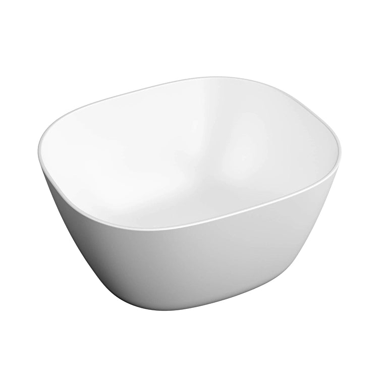 VitrA Plural Kare Yüksek Çanak Lavabo, 45 cm, Mat Beyaz