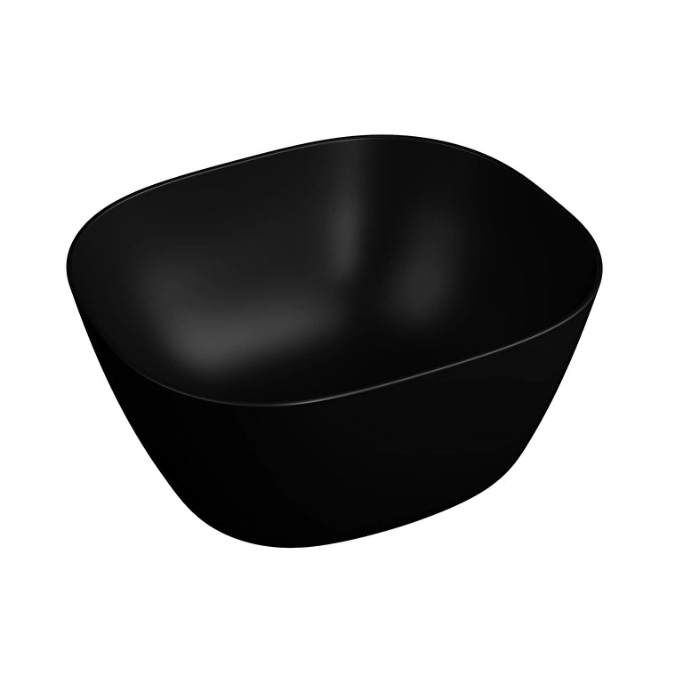 VitrA Plural Kare Yüksek Çanak Lavabo, 45 cm, Mat Siyah