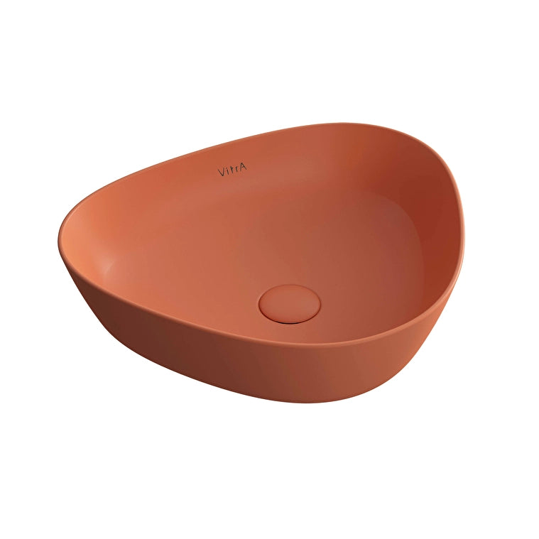 VitrA Plural Üçgen Alçak Çanak Lavabo, 47 cm, Mat Terra Rosa
