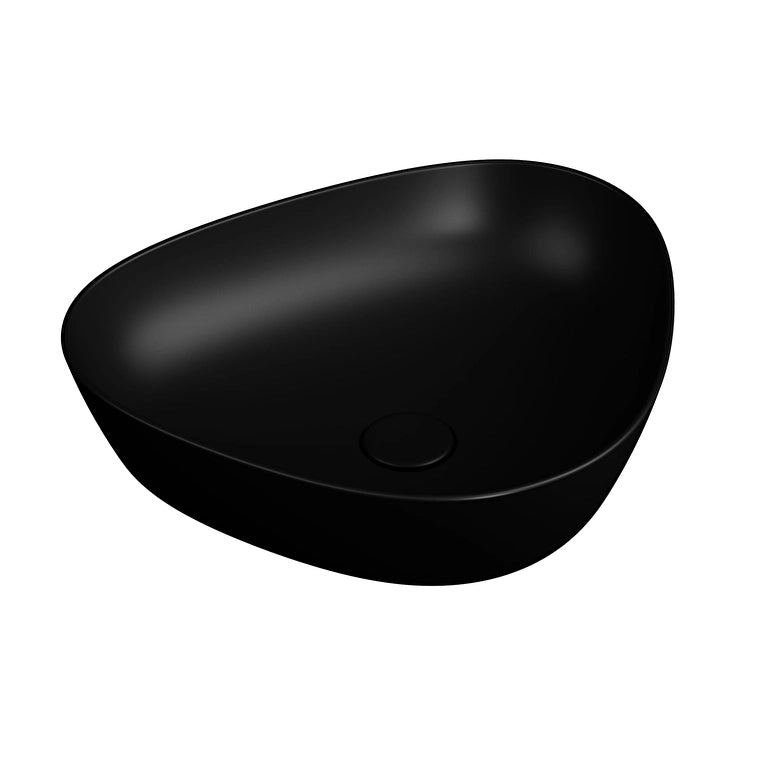VitrA Plural Üçgen Alçak Çanak Lavabo, 47 cm, Mat Siyah