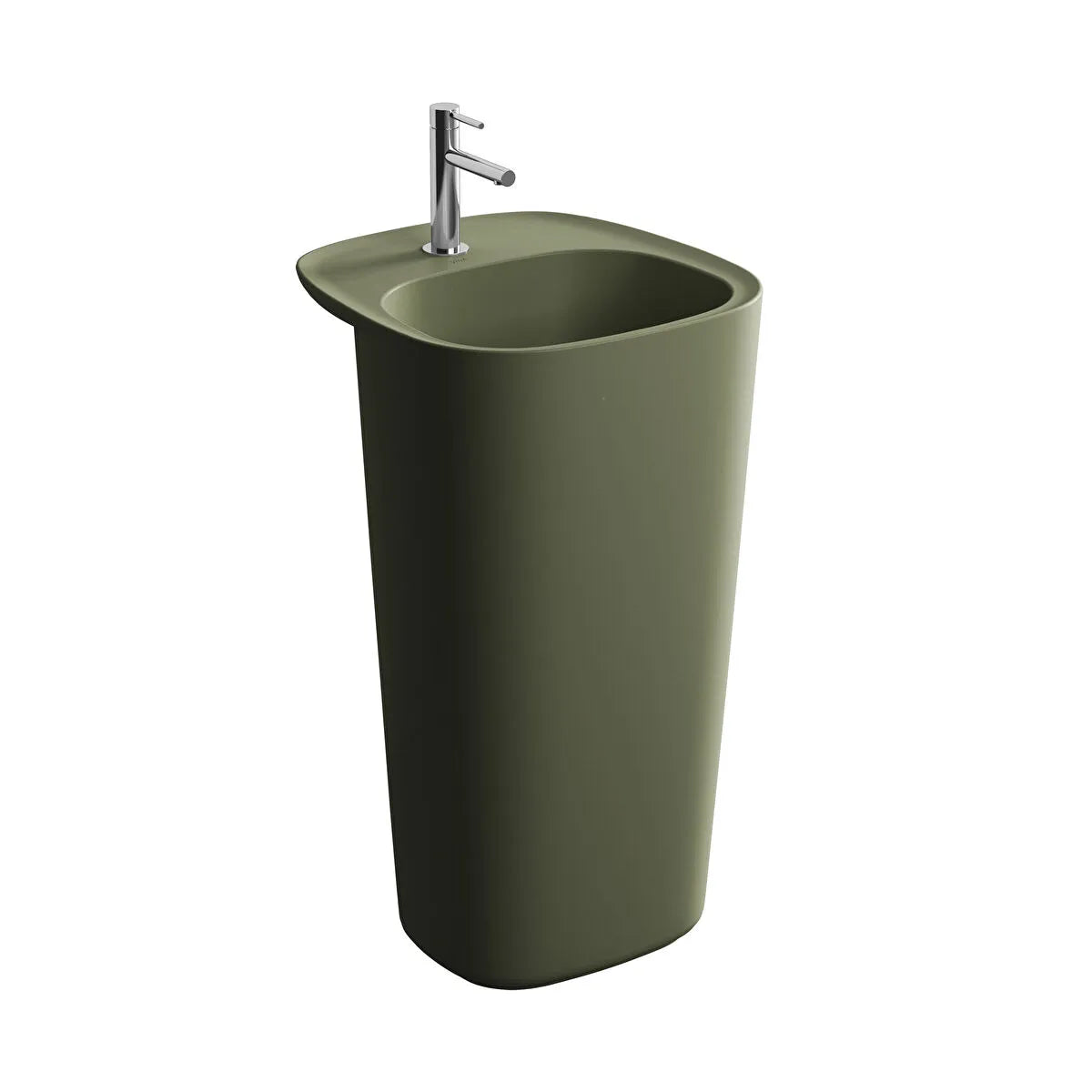 VitrA Plural Monoblok Lavabo, 50 cm, Mat Yosun Yeşili