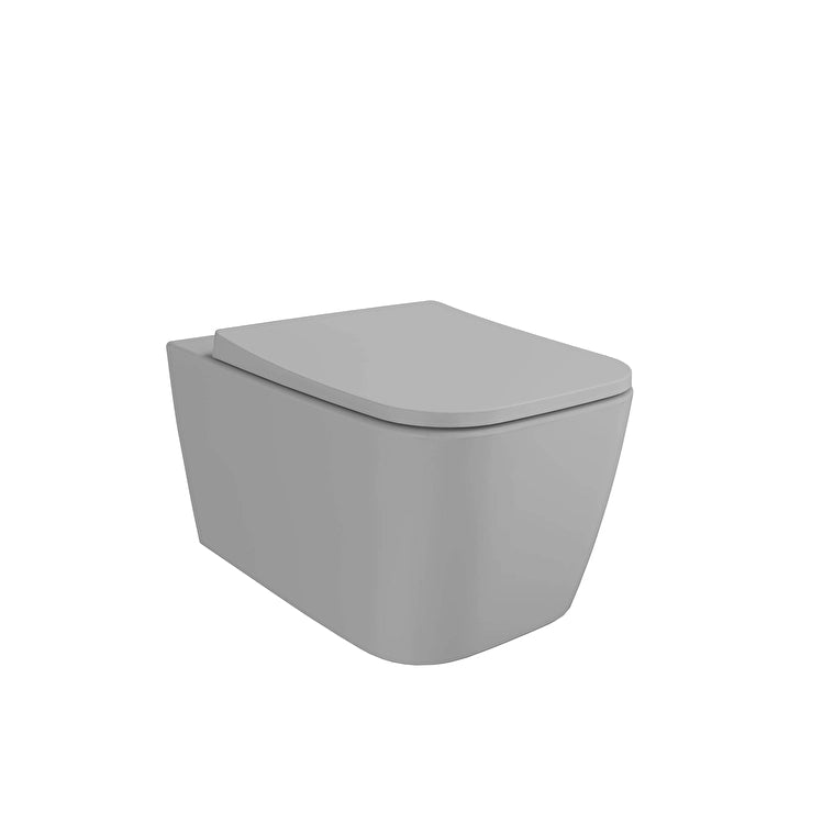 VitrA Metropole Square Asma Klozet, QuantumFlush, 56 cm, Mat Taş Gri