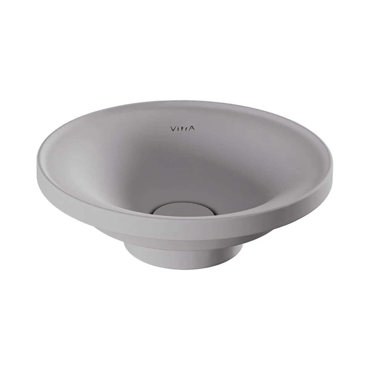 VitrA Glora Yuvarlak Çanak Lavabo, 45 cm, Mat Taş Gri