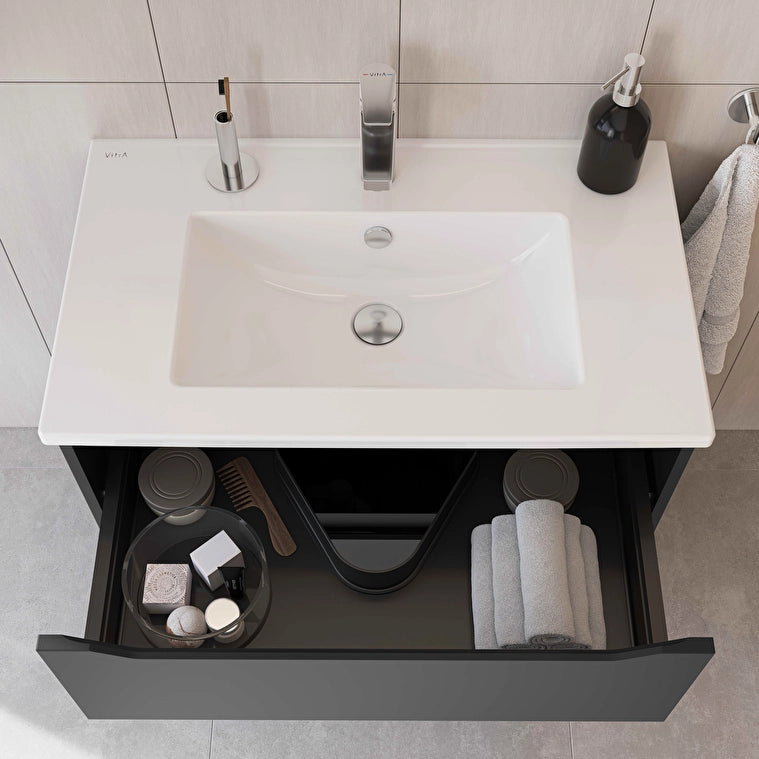 VitrA S20 Square Etajerli Lavabo, Dikdörtgen, 80x46 cm