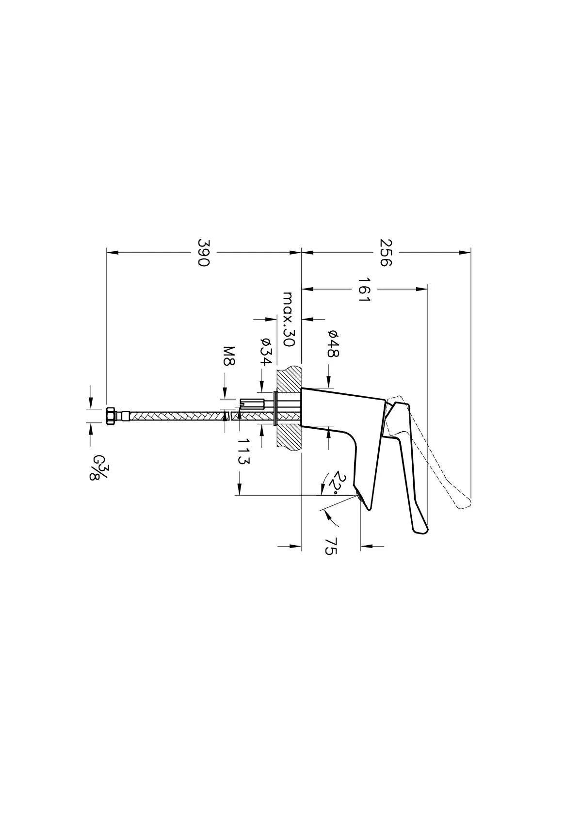 Artema Aquamed Solid S Lavabo Bataryası (Özel İhtiyaçlar İçin), Parlak Krom