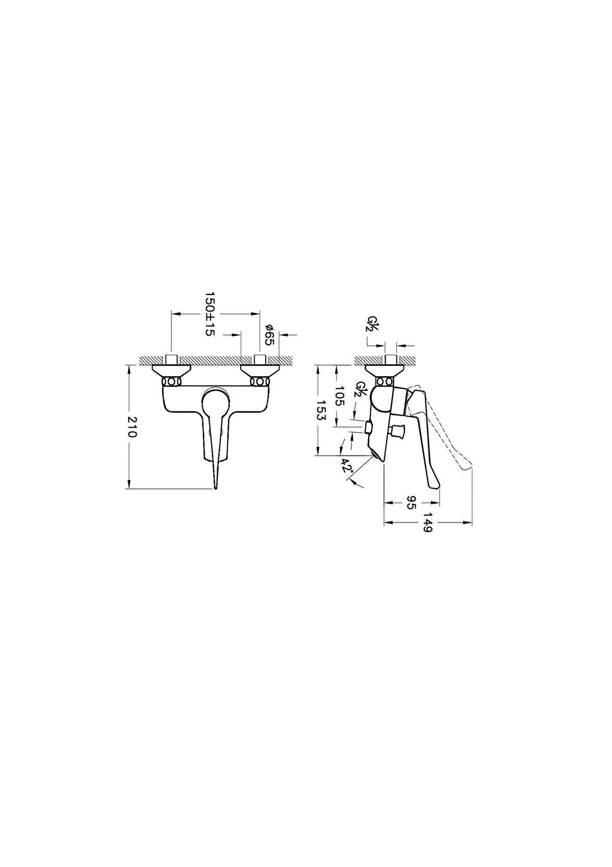 Artema Aquamed Solid S Banyo Bataryası (Özel İhtiyaçlar İçin), Parlak Krom