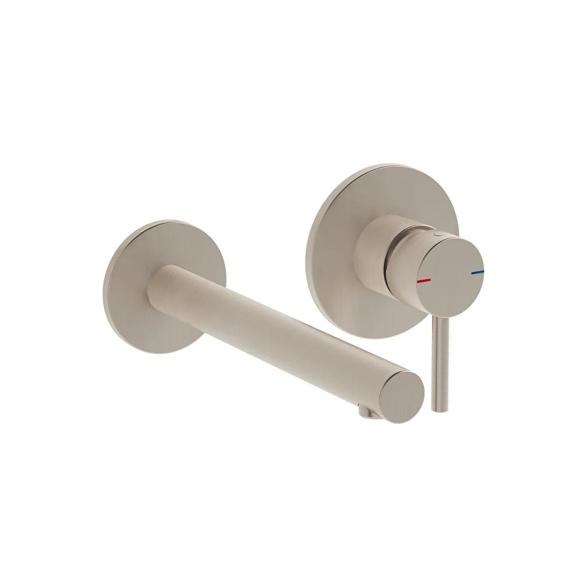 VitrA Origin Ankastre Lavabo Bataryası (2 Rozetli) (Sıva Üstü Grubu), Fırçalı Nikel