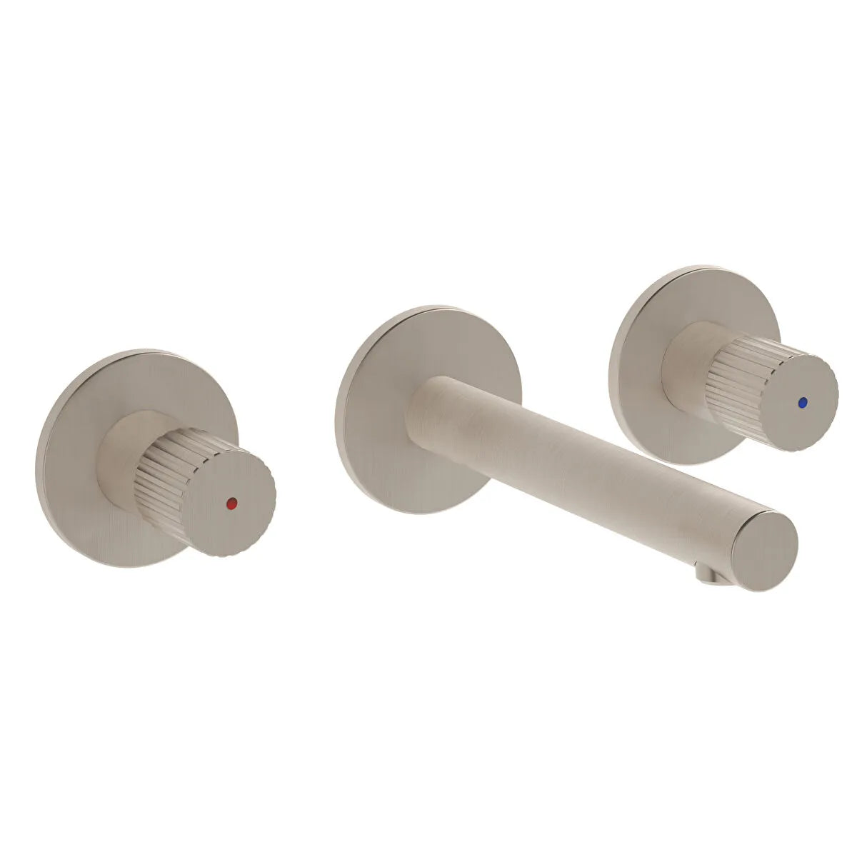 VitrA Origin Ankastre Lavabo Bataryası (3 Rozetli) (Sıva Üstü Grubu), Fırçalı Nikel