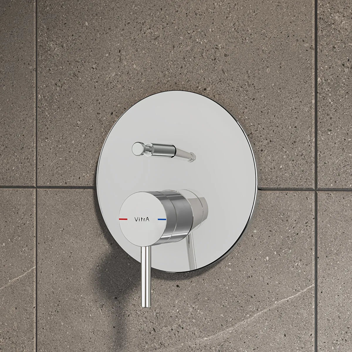 VitrA Origin Ankastre Banyo Bataryası (Minibox) (Sıva Üstü Grubu), Parlak Krom