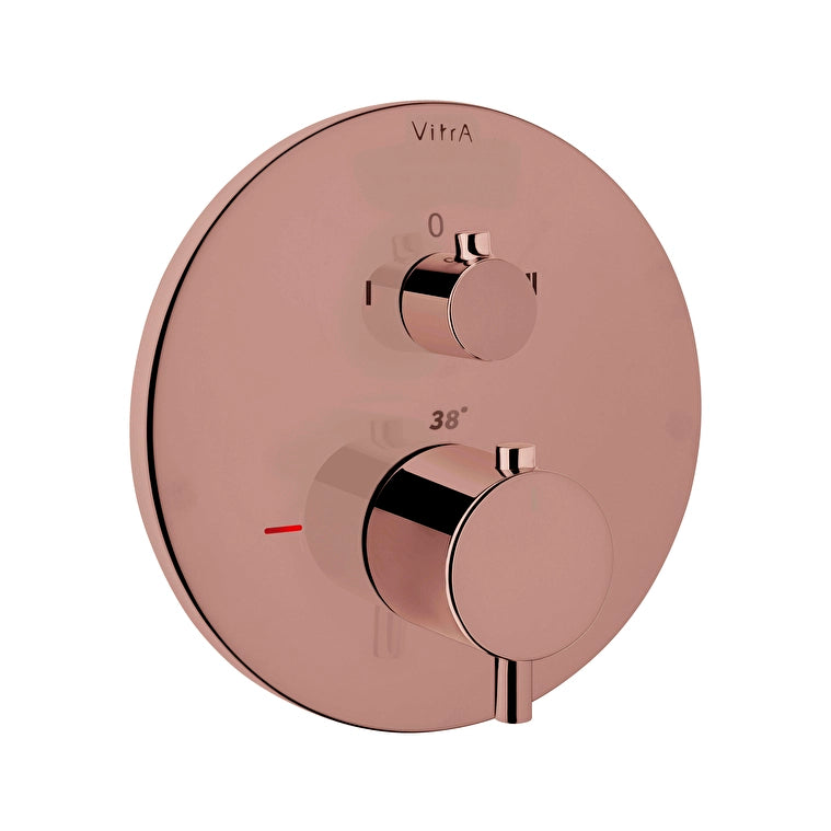 VitrA Origin Ankastre Termostatik Banyo Bataryası (V-Box) (Sıva Üstü Grubu), Soft Bakır