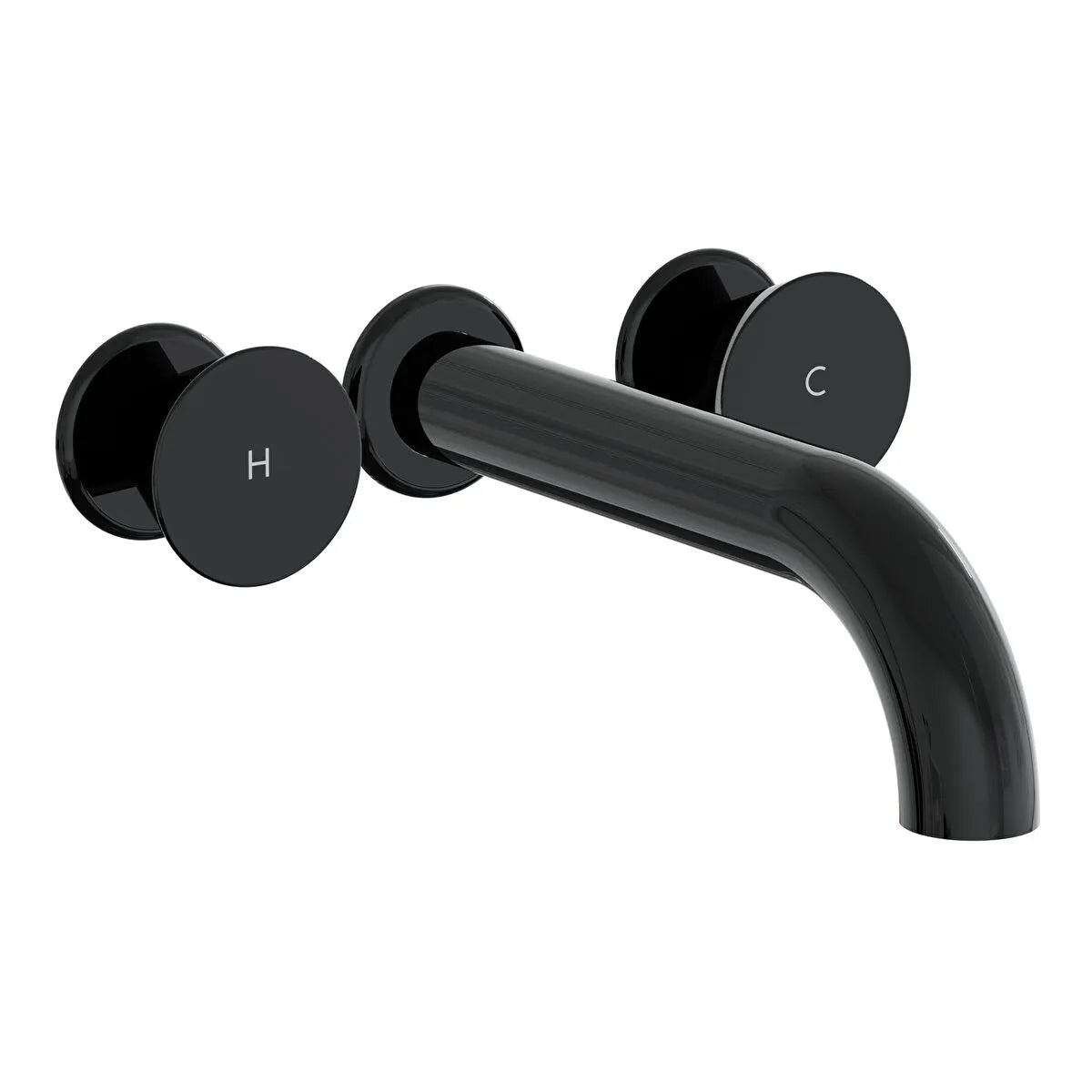 VitrA Liquid Ankastre Lavabo Bataryası (Uzun), Parlak Siyah
