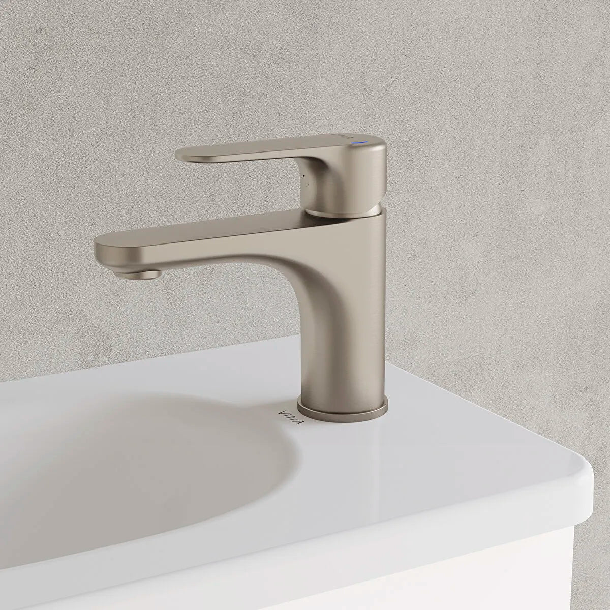 Artema Root Round Lavabo Bataryası, Fırçalı Nikel