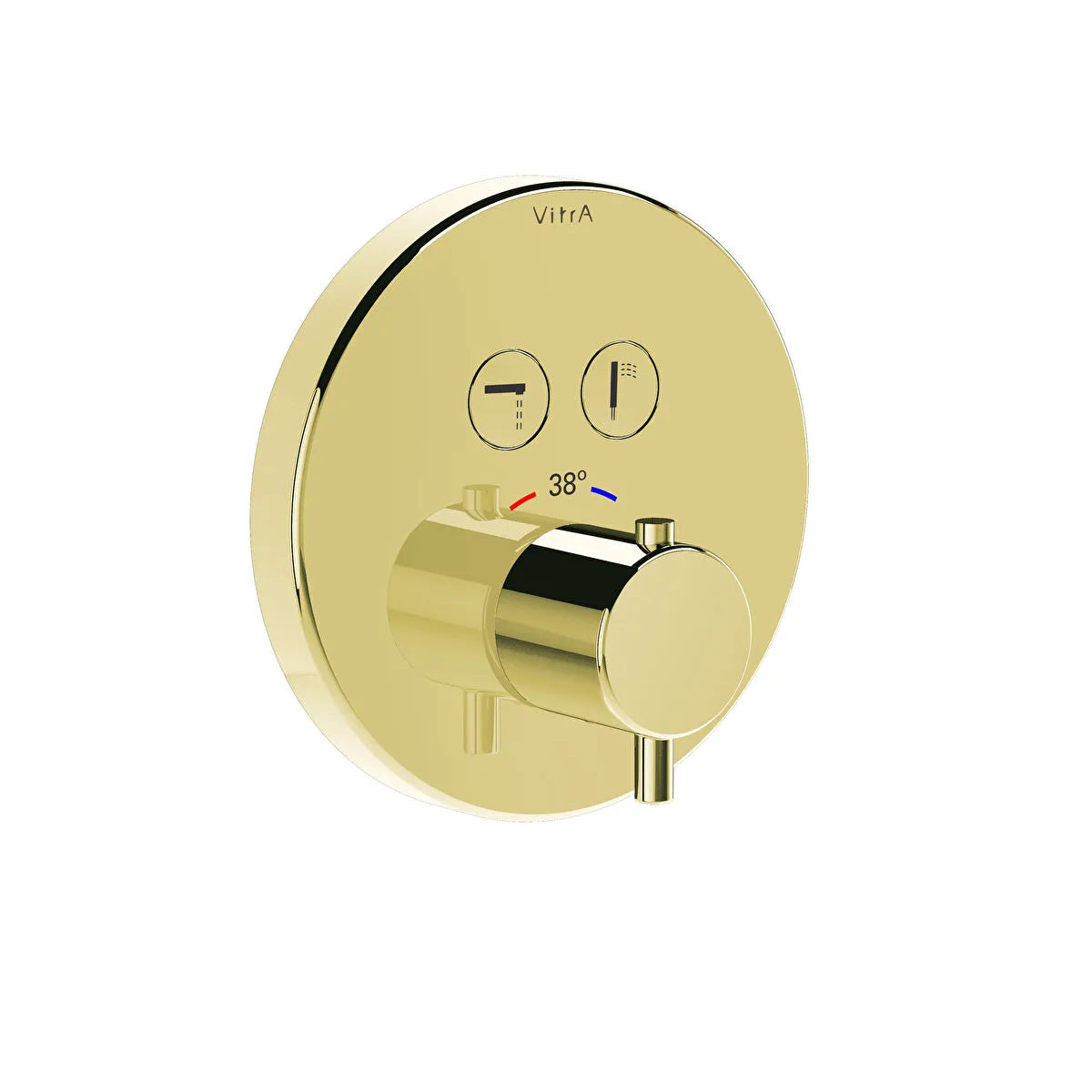 Artema V-Box Aquacontrol Round Ankastre Termostatik Banyo Bataryası (Sıva Üstü Grubu), Soft Altın 