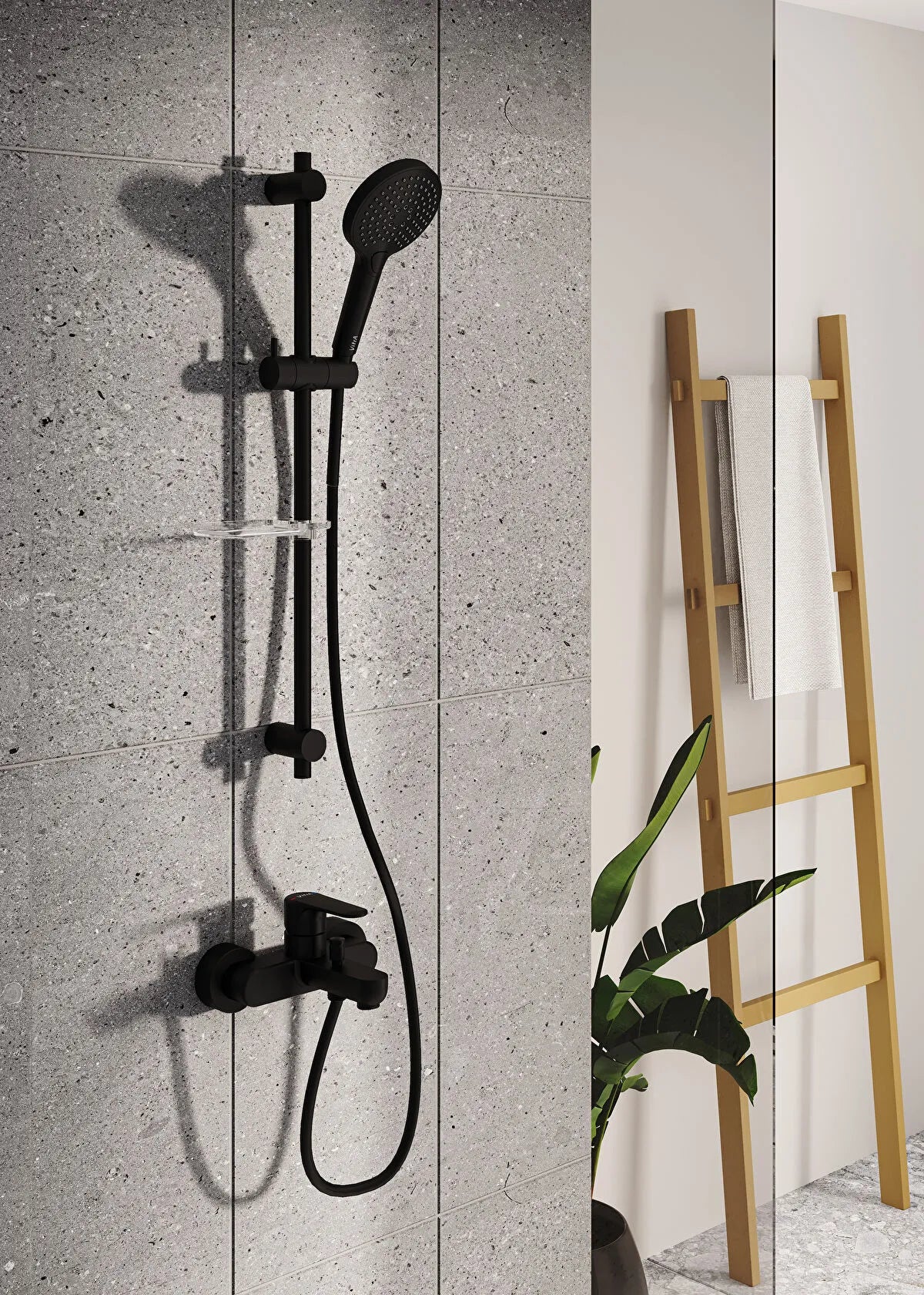 Artema Root Round Banyo Bataryası, Mat Siyah