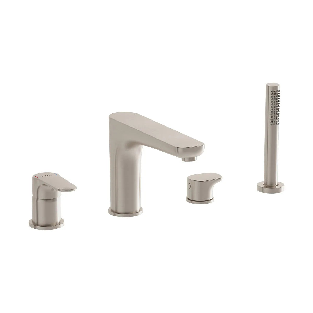 Artema Root Round Küvet Bataryası (4 Delikli), Fırçalı Nikel
