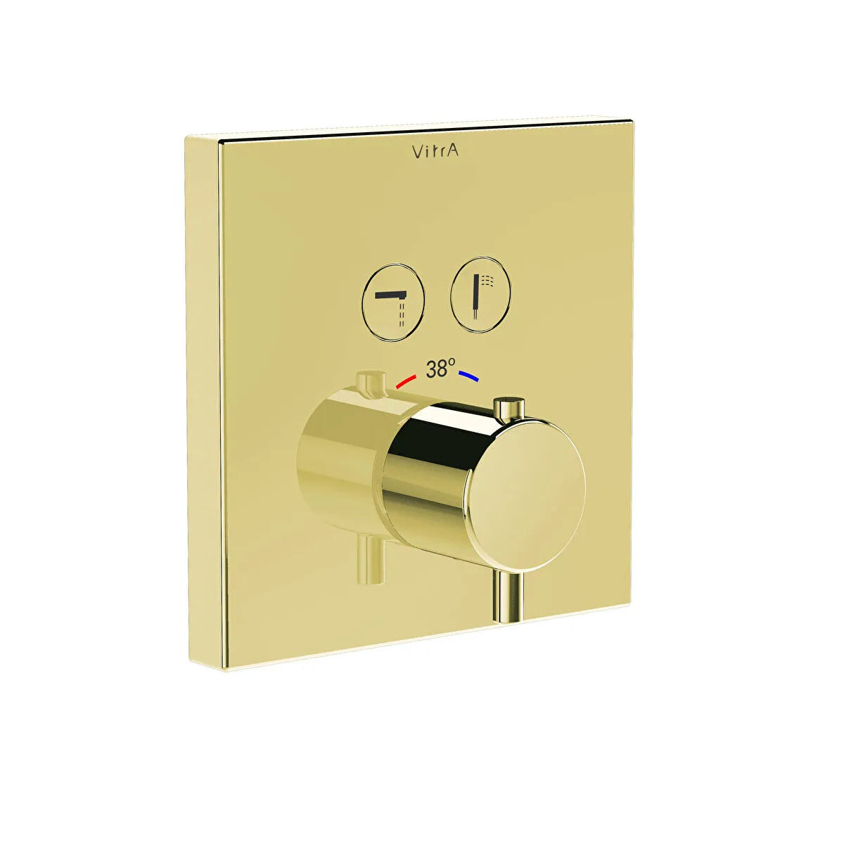 Artema V-Box Aquacontrol Square Ankastre Termostatik Banyo Bataryası (Sıva Üstü Grubu), Soft Altın 