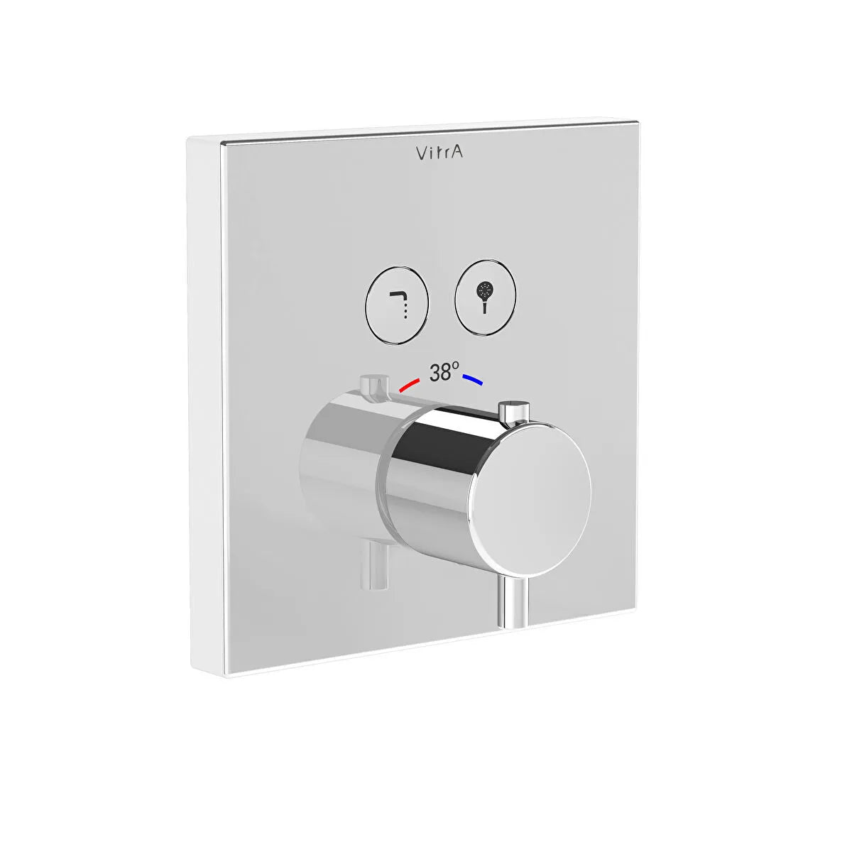 Artema V-Box Aquacontrol Square Ankastre Termostatik Banyo Bataryası (Sıva Üstü Grubu), Parlak Krom