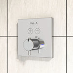 Artema V-Box Aquacontrol Square Ankastre Termostatik Banyo Bataryası (Sıva Üstü Grubu), Parlak Krom