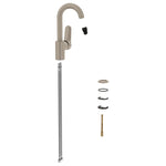 Artema Root Round Lavabo Bataryası  (Döner Borulu), Fırçalı Nikel