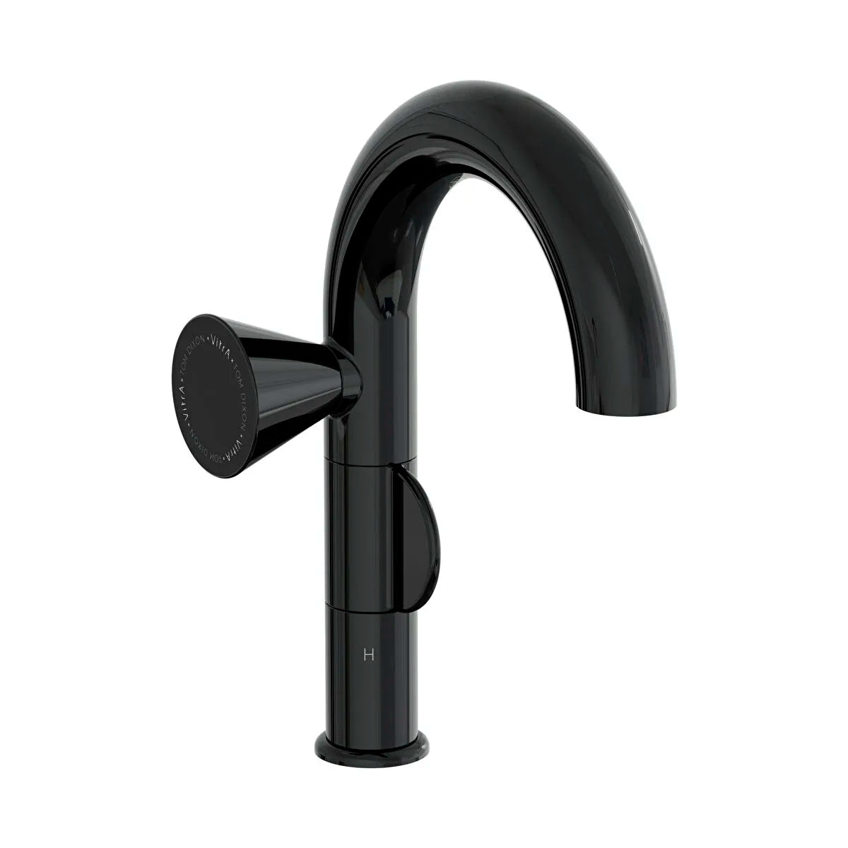 VitrA Liquid Lavabo Bataryası Soldan Kullanım, Parlak Siyah